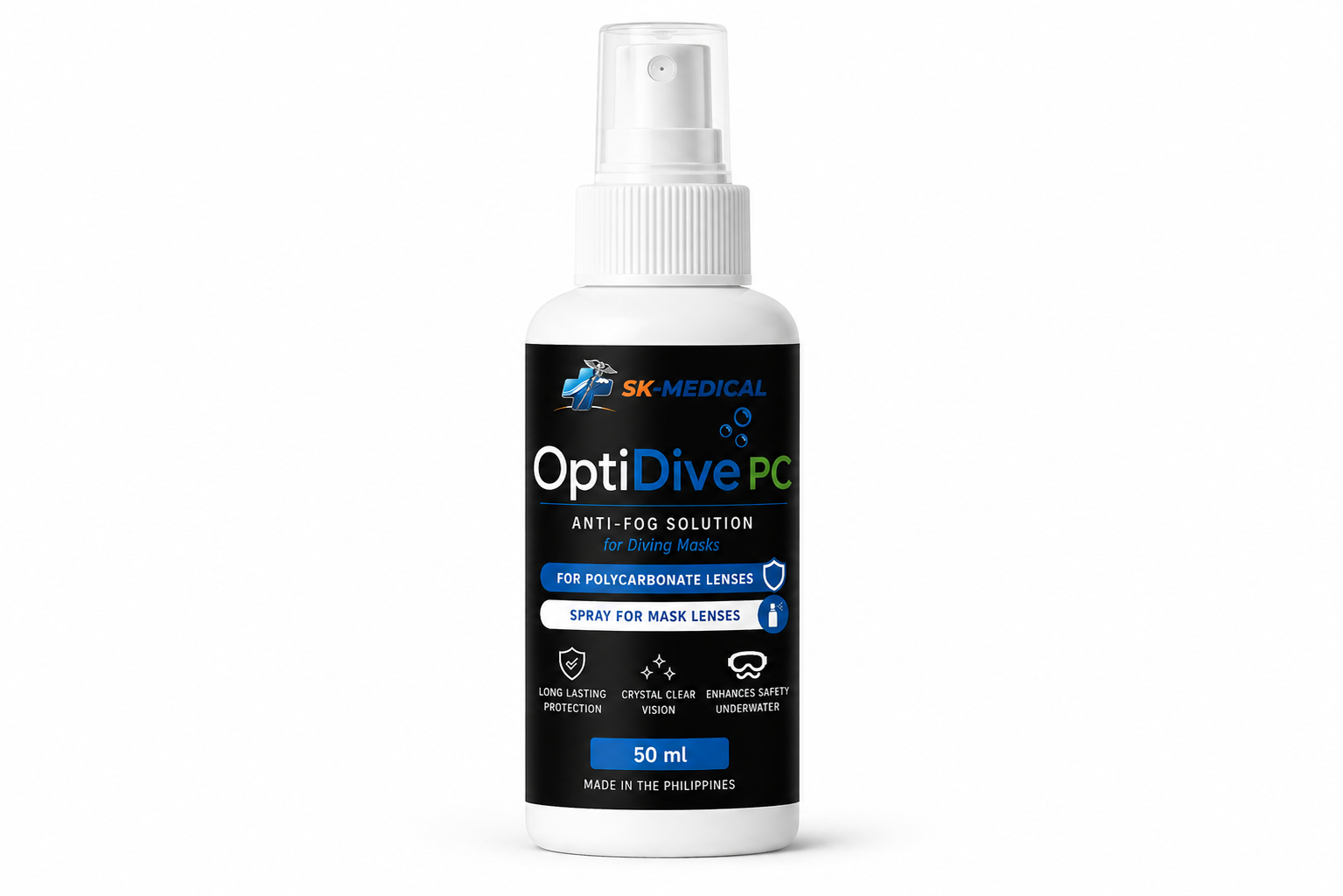 OptiDive PC™ – Polycarbonate Safe Anti-Fog Spray
