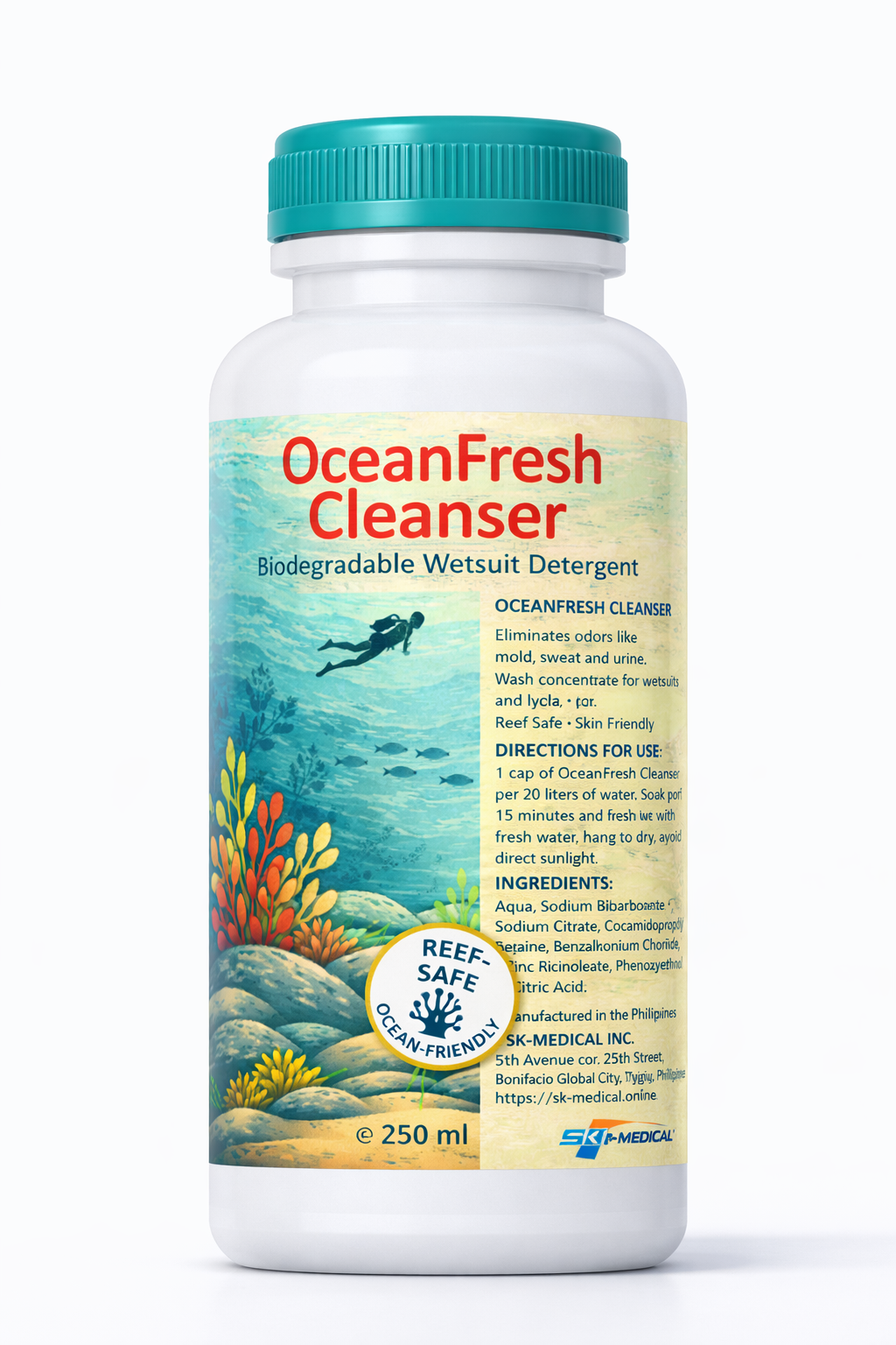 🌊 OceanFresh Cleanser - Reef Safe Liquid Wetsuit Detergent to eliminate odors