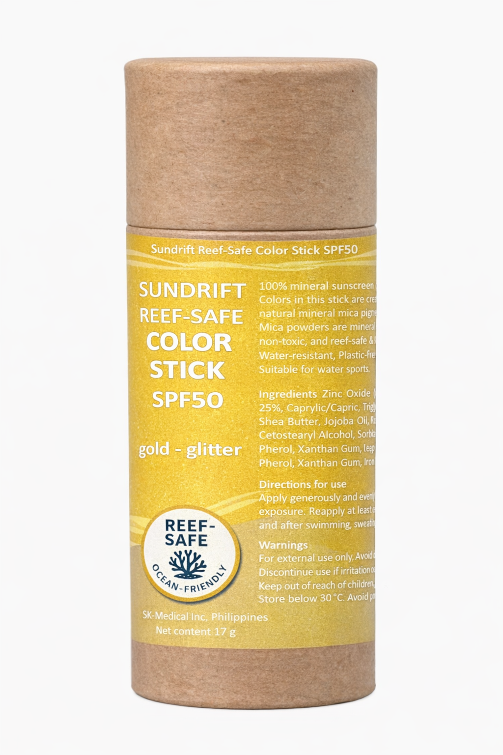 Sundrift ColorStick SPF50 – Reef-Safe Tinted Sunblock Stick (17g)