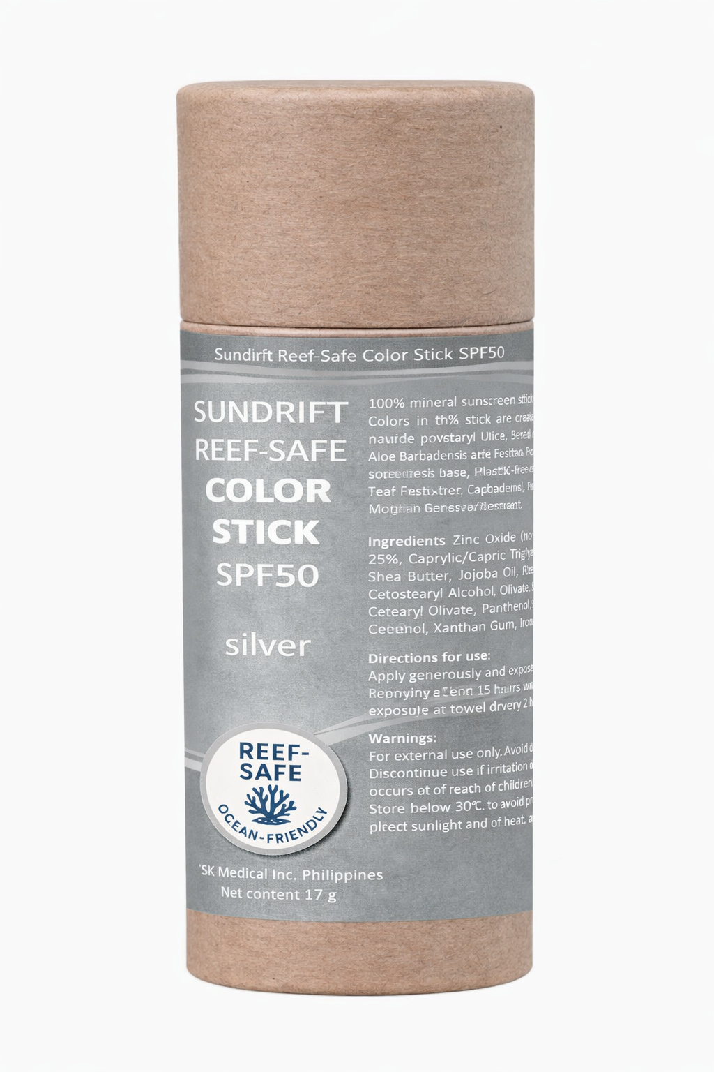 Sundrift ColorStick SPF50 – Reef-Safe Tinted Sunblock Stick (17g)